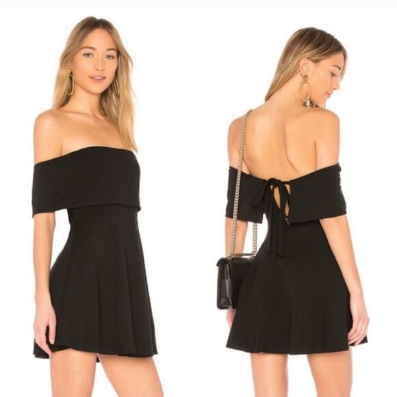 Revolve LPA 265 Black Off the Shoulder Mini Dress Womens Size XSmall - Picture 6 of 9